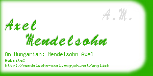 axel mendelsohn business card